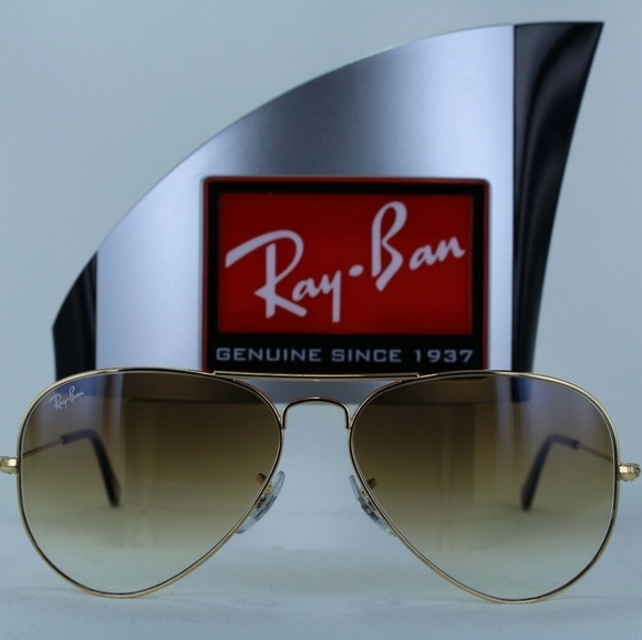 Ray Ban Aviator Gradient Brown RB3025 - Picture 6 of 15